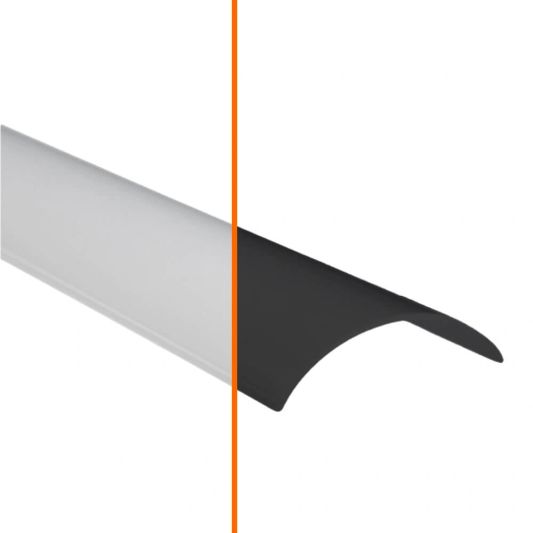 Afdekkap voor rond en breed profiel 1 meter