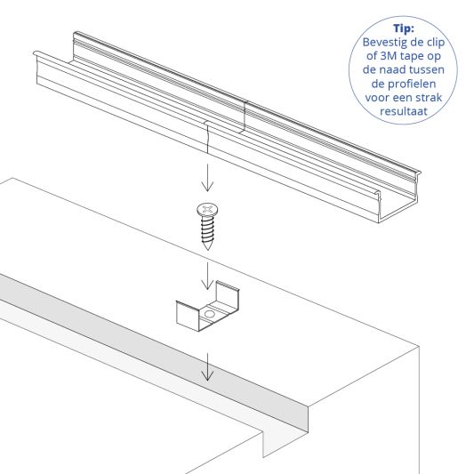 Led profiel 2 meter inbouw hoog 15 mm slim line