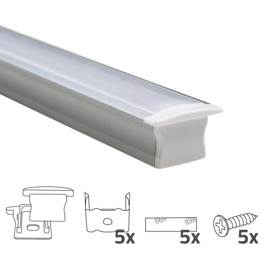 Led profiel 2 meter inbouw hoog 15 mm slim line