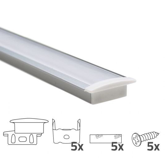 Led profiel 2 meter inbouw laag 8 mm slim line