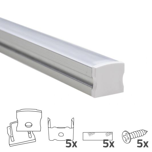 Led profiel 2 meter opbouw hoog 15 mm slim line