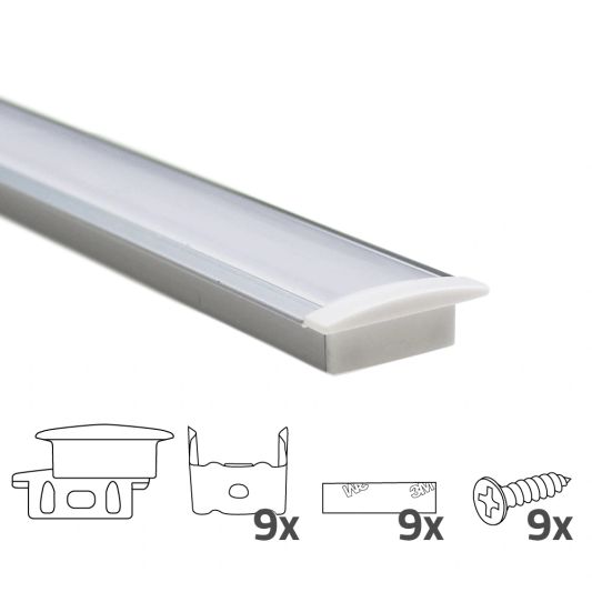 Led profiel 4 meter inbouw laag 8 mm slim line