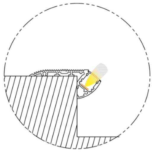 Led profiel traprand 1 meter