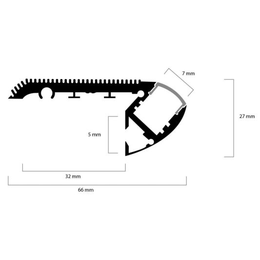 Led profiel traprand 1 meter