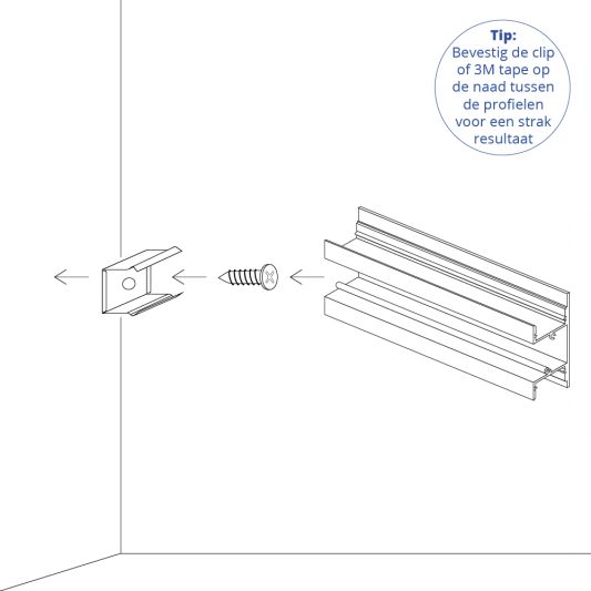 Led profiel up down muur profiel 2 meter