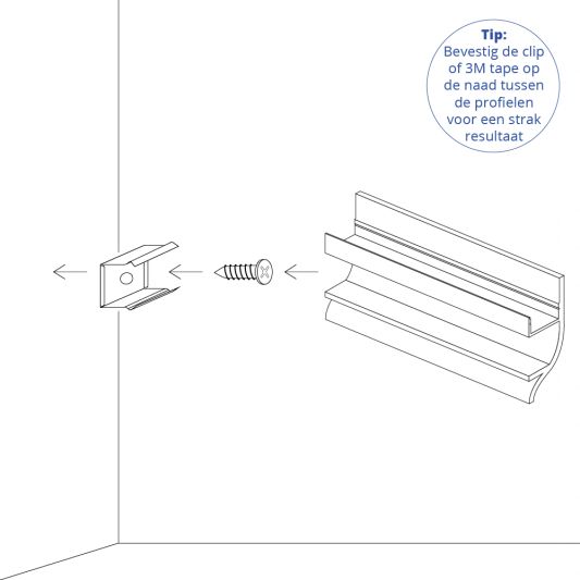 Led profiel up light muur profiel 2 meter
