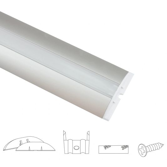 Led profiel voor vloer 1 meter opbouw 10 mm