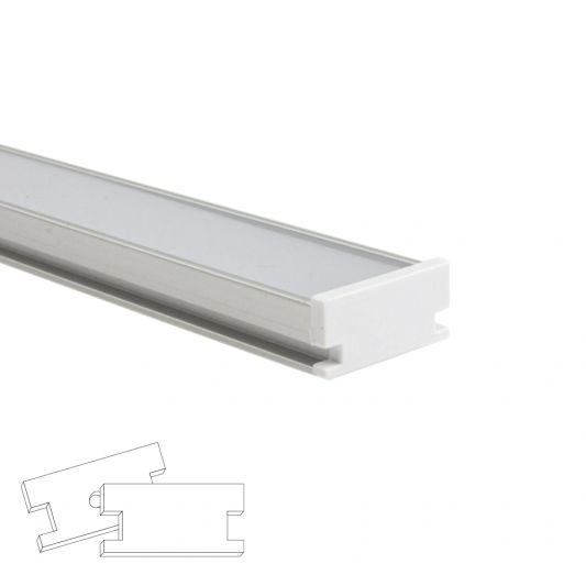 Led profiel voor vloer 2 meter inbouw 8 mm