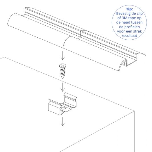 Led profiel voor vloer 2 meter opbouw 10 mm
