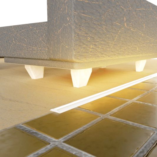 Led profiel voor vloer 2 meter opbouw 10 mm