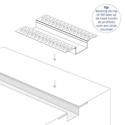 Led stuc profiel breed 2 meter