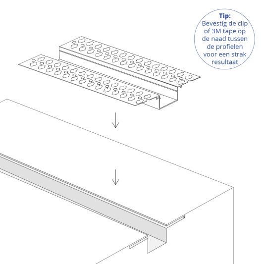 Led stuc profiel smal 2 meter