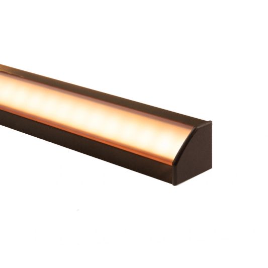 Ledstrip hoekprofiel zwart - Slim line - compleet inclusief afdekkap 1 meter