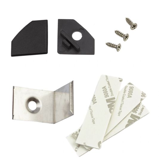 Ledstrip hoekprofiel zwart - Slim line - compleet inclusief afdekkap 3 meter