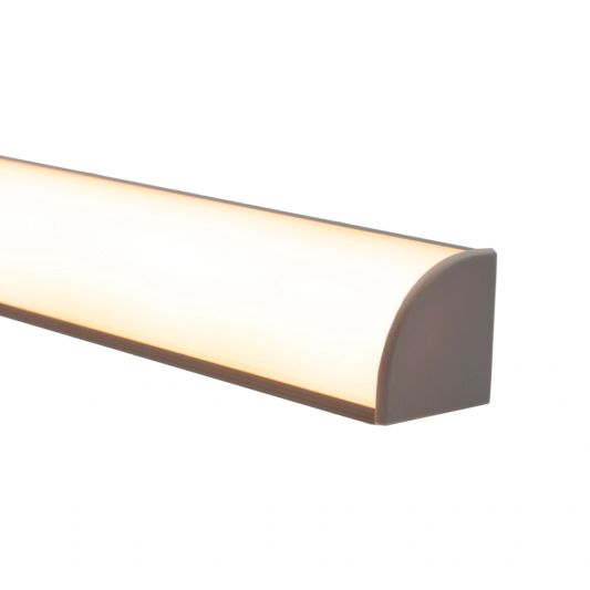 Ledstrip profiel hoek Slim line rond - compleet met afdekkap 2 meter