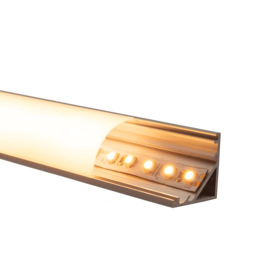 Ledstrip profiel hoek Slim line - compleet met afdekkap 3 meter