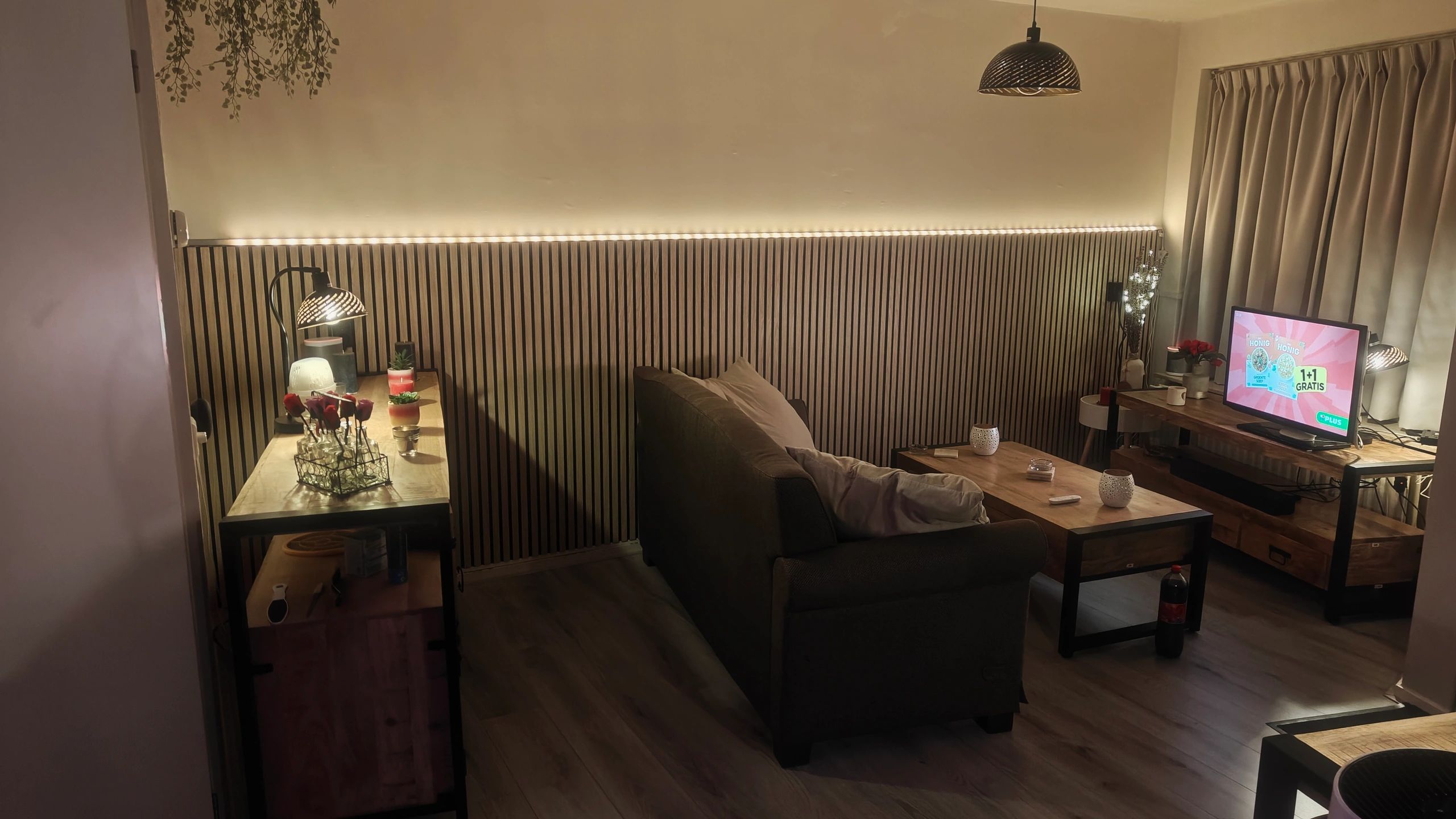 Ledstrip profiel hoek in zwart - Slim line - compleet inclusief afdekkap 2 meter